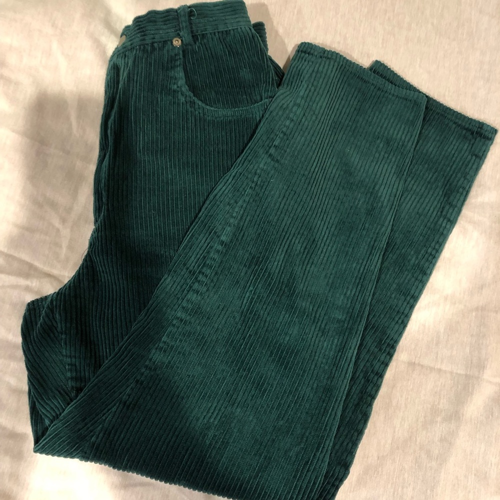Northern Outfitters green wide cord pants